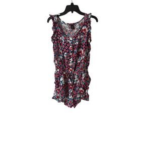 Joe Benbasset Blue and red floral romper Women's Large